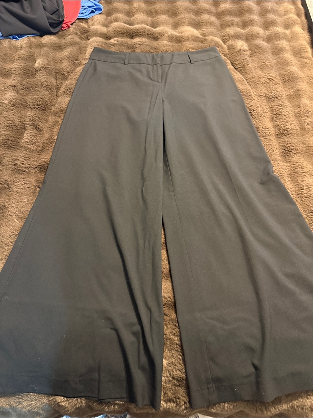 Classic Black Wide-Leg Women's Trousers